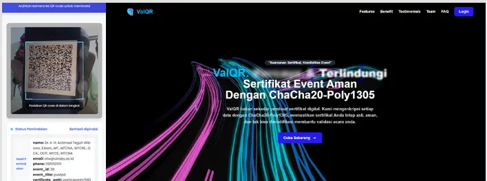 QR Code Website with Data Encryption